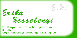 erika wesselenyi business card